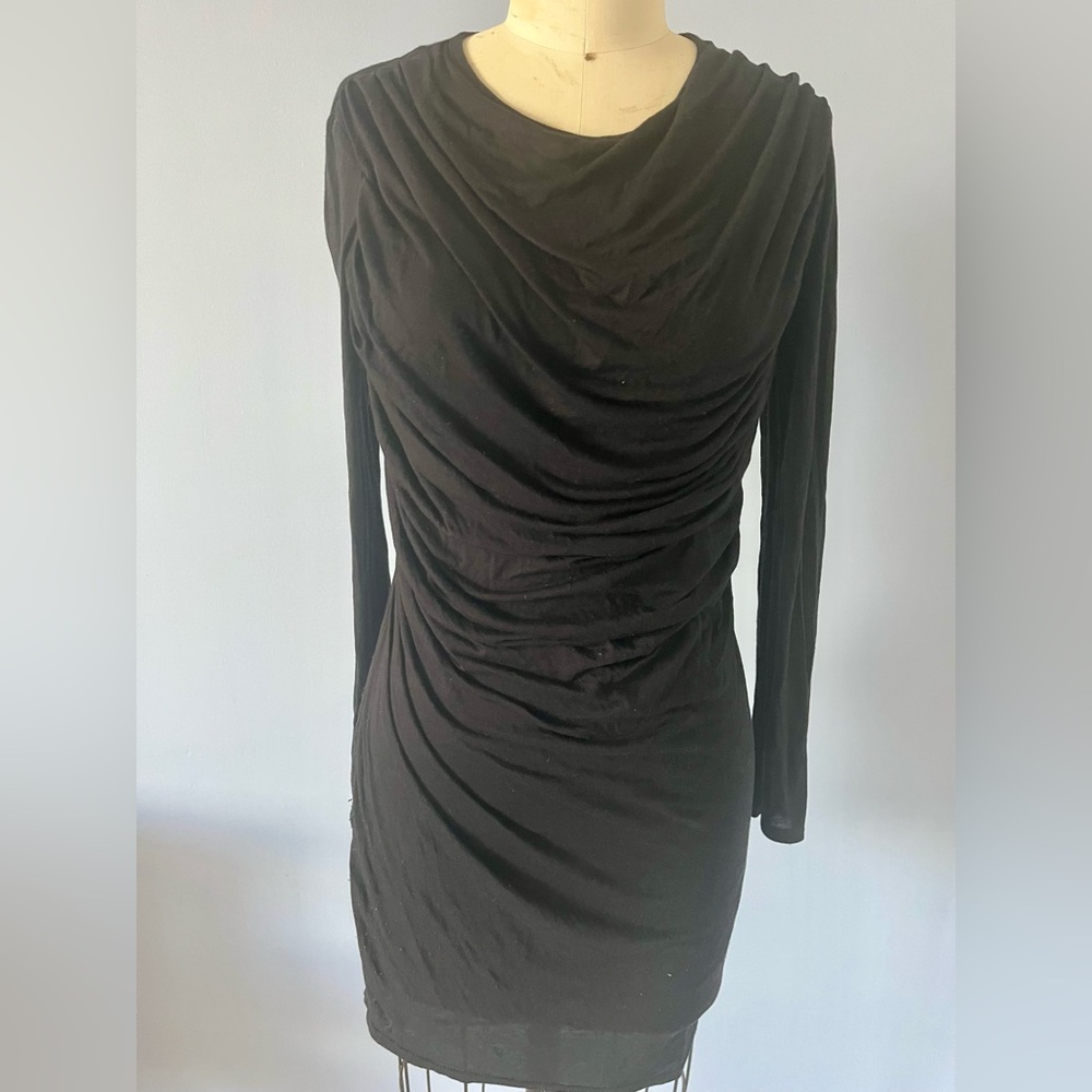 Helmut Lang - Women’s Long Sleeve Ruched Dress - Size S